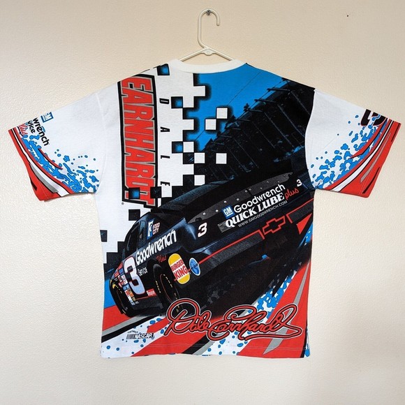 Vtg Dale Earnhardt Sr XL T-Shirt The Intimidator #3 All Over Print USA Made New - Picture 2 of 5